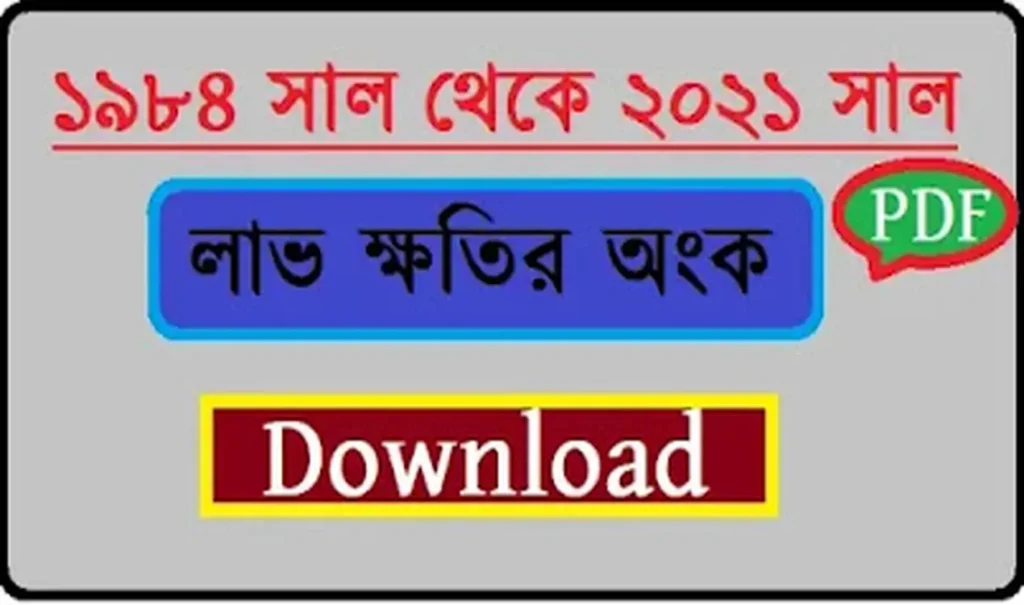 লাভ ক্ষতির অংক pdf ডাউনলোড করুন | ১০০% মাজ্যিক