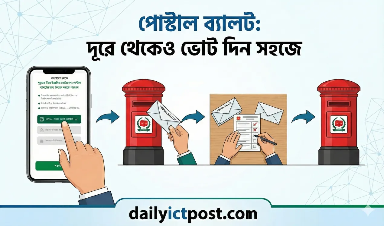 পোস্টাল ব্যালট এ দূর থেকে ভোট দেওয়ার উপায় ২০২৫