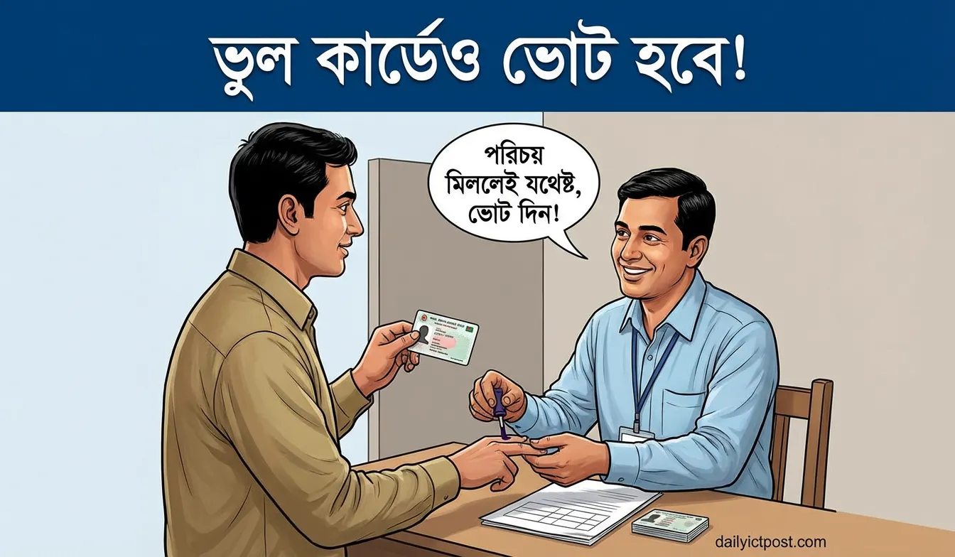 ভুল কার্ড নিয়ে কি ভোট দেওয়া যাবে