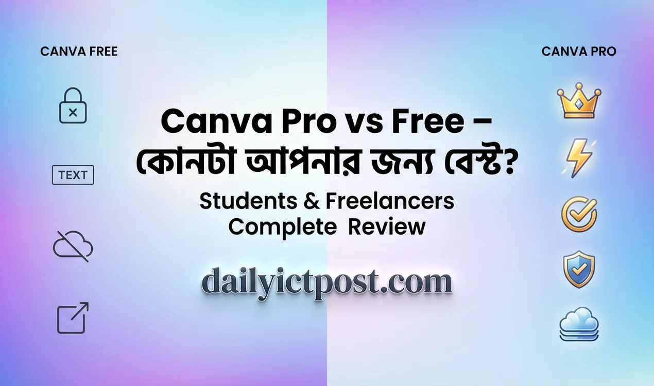 Canva Pro vs Free কোনটা ভালো Students & Freelancers Honest Review (2026)