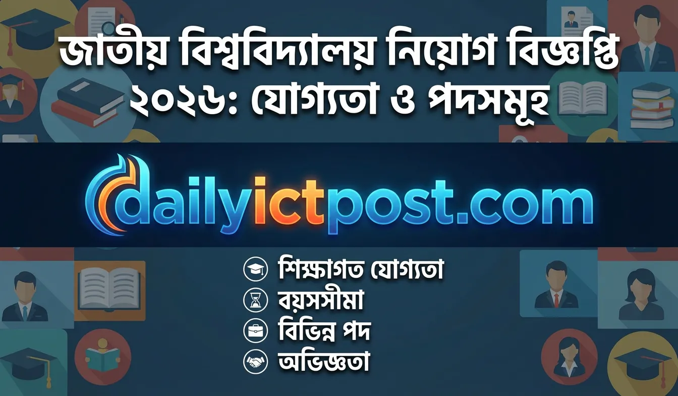জাতীয় বিশ্ববিদ্যালয় নিয়োগ বিজ্ঞপ্তি ২০২৬ পদের বিস্তারিত বিবরণ (NU Job Circular 2026 Details)