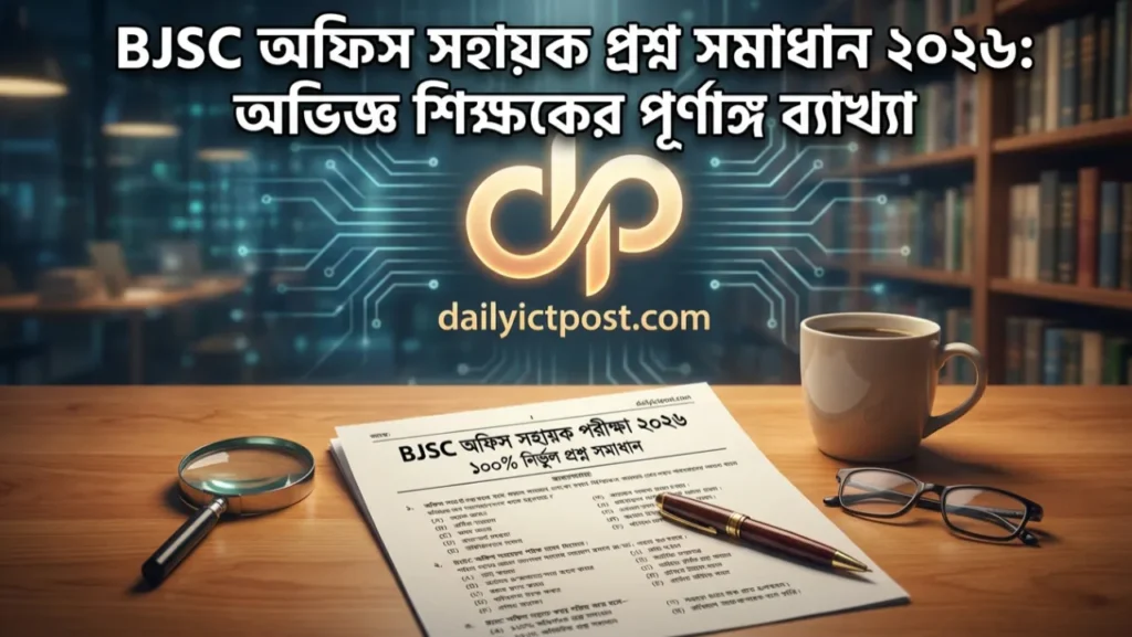 জুডিশিয়াল সার্ভিস কমিশন অফিস সহায়ক প্রশ্ন সমাধান ২০২৬ BJSC অফিস সহায়ক পরীক্ষা ২০২৬