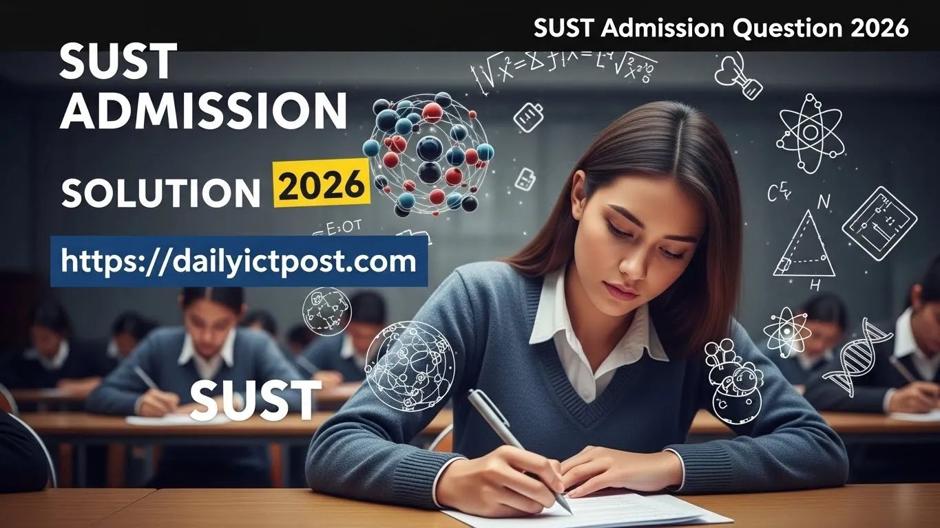 (নির্ভুল সমাধান) শাবিপ্রবি ভর্তি পরীক্ষার প্রশ্ন সমাধান ২০২৬ SUST A UNIT Admission Question Solution 2026