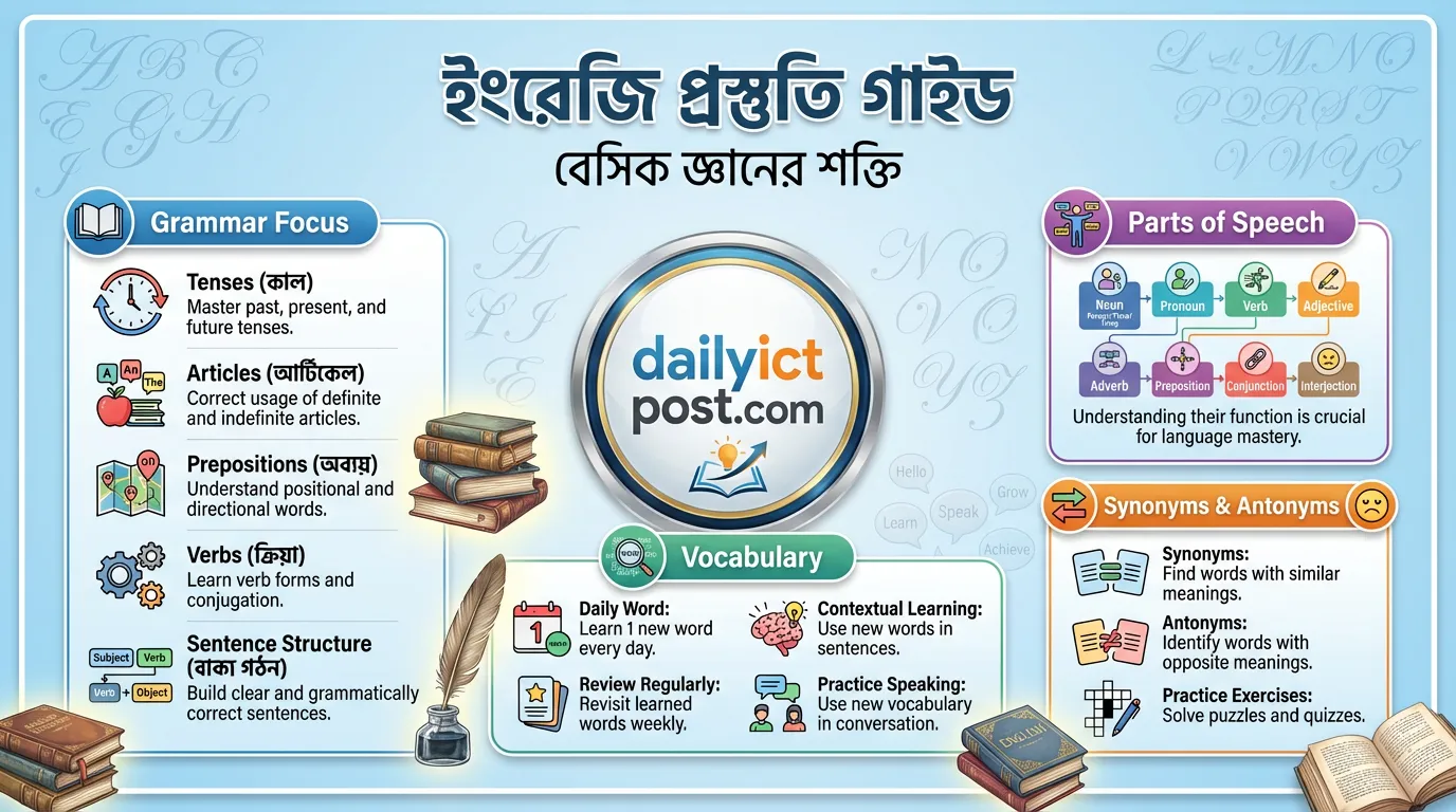 প্রাইমারি প্রধান শিক্ষক নিয়োগের জন্য ইংরেজি প্রস্তুতি