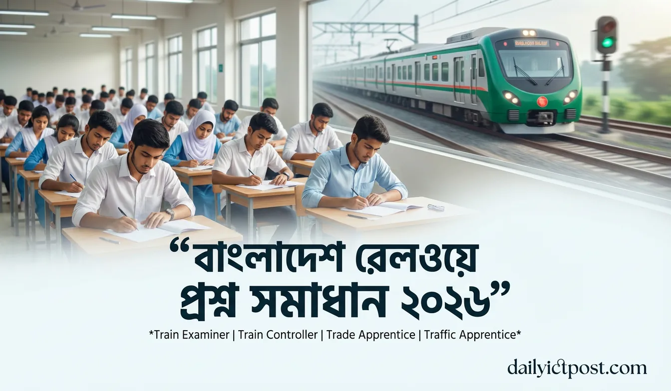 বাংলাদেশ রেলওয়ে প্রশ্ন সমাধান ২০২৬ । Bangladesh Railway Job Question Solution 2026