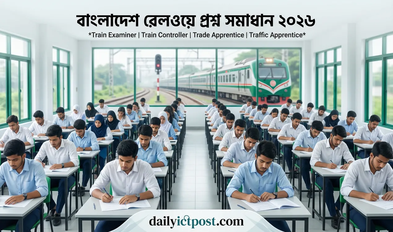 বাংলাদেশ রেলওয়ে প্রশ্ন সমাধান ২০২৬ । Bangladesh Railway Job Question Solution 2026