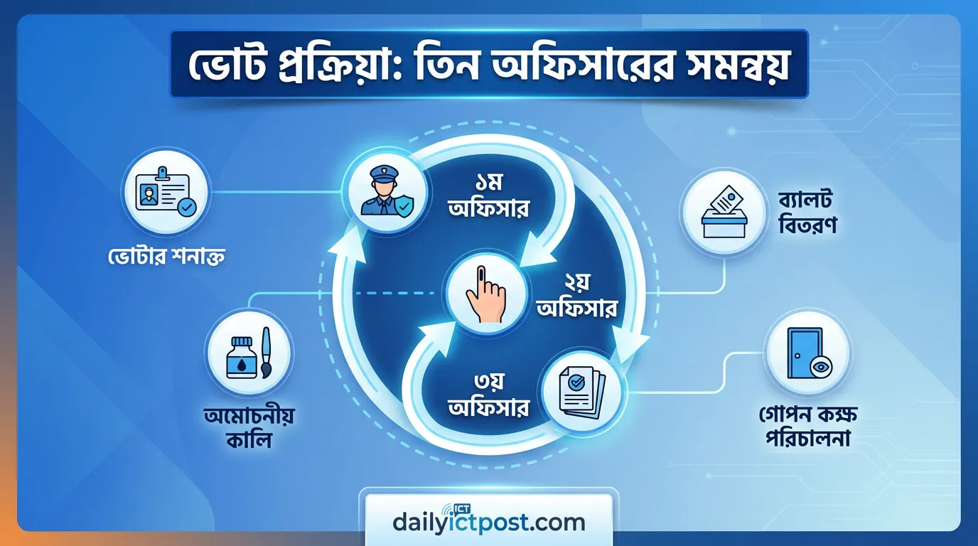 ভোট চলাকালীন পোলিং অফিসারের মূল দায়িত্ব