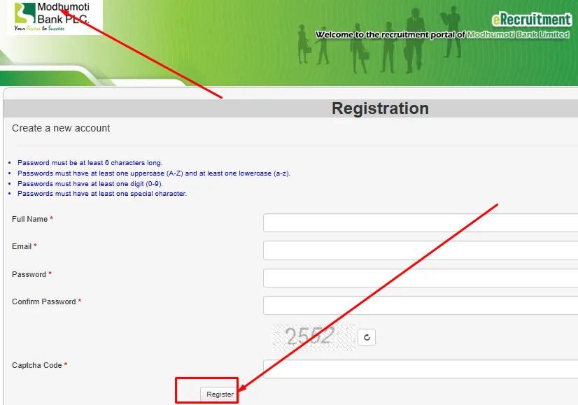 মধুমতি ব্যাংকে রেজিস্টার করার নিয়ম