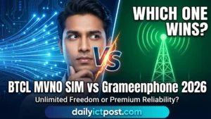 BTCL MVNO SIM vs Grameenphone 2026: Internet, Coverage, Speed & Price Comparison