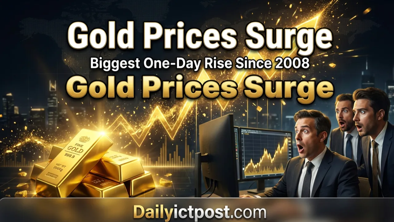 Gold Prices Surged After a Large One-Day Rise Since 2008