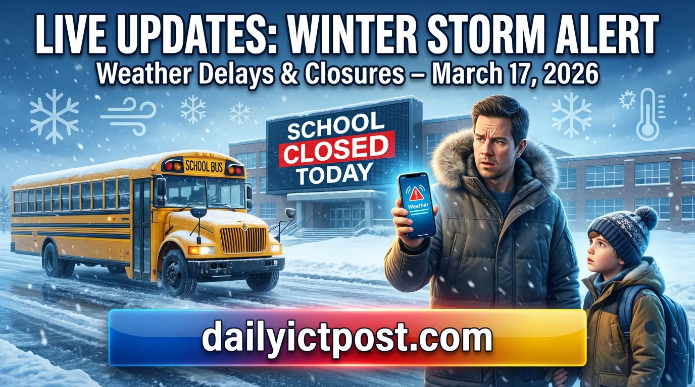 [17 March 2026] School Closings Today USA Urgent Live Updates, Delays, Cancellations, and Expert Safety Guide for Parents