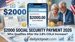 $2000 Social Security Payment 2026 Who Qualifies After the 2.8% COLA Increase