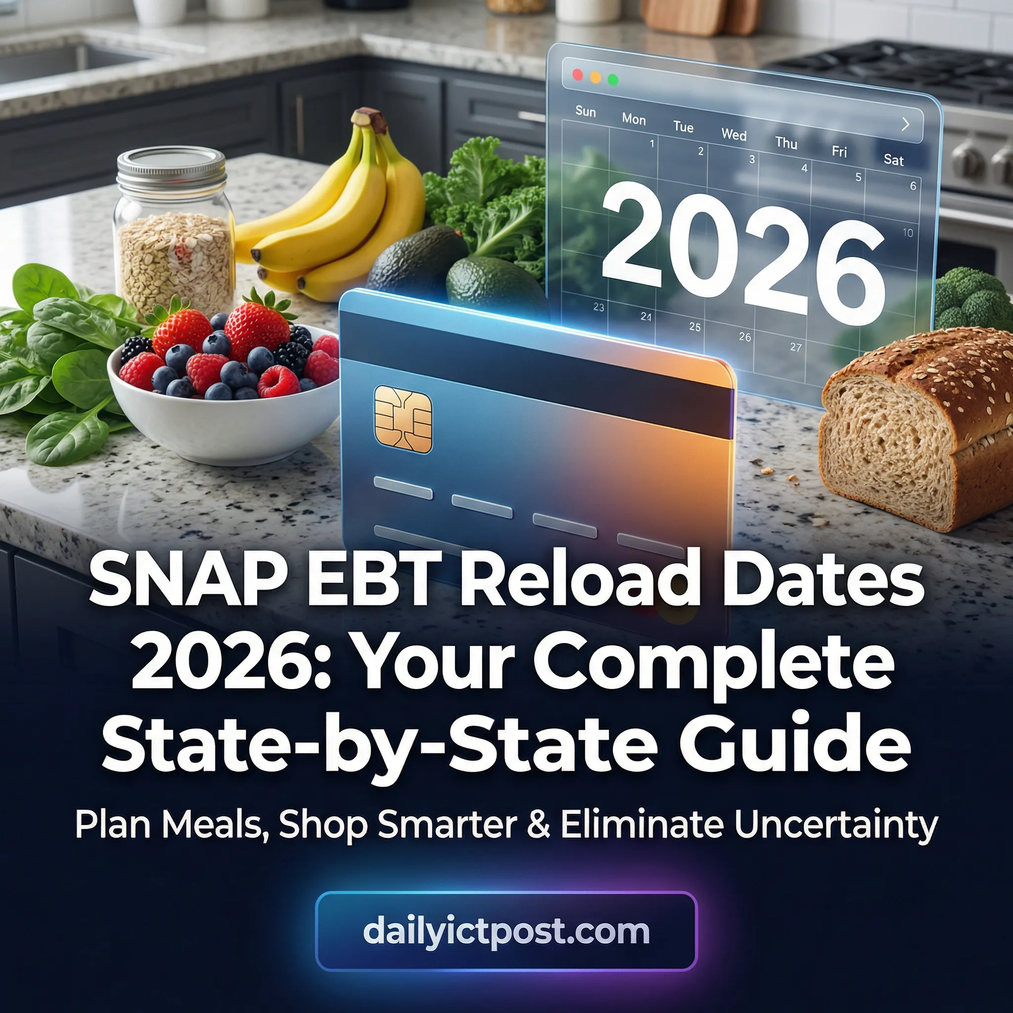 Complete EBT Reload Dates for all States 2026