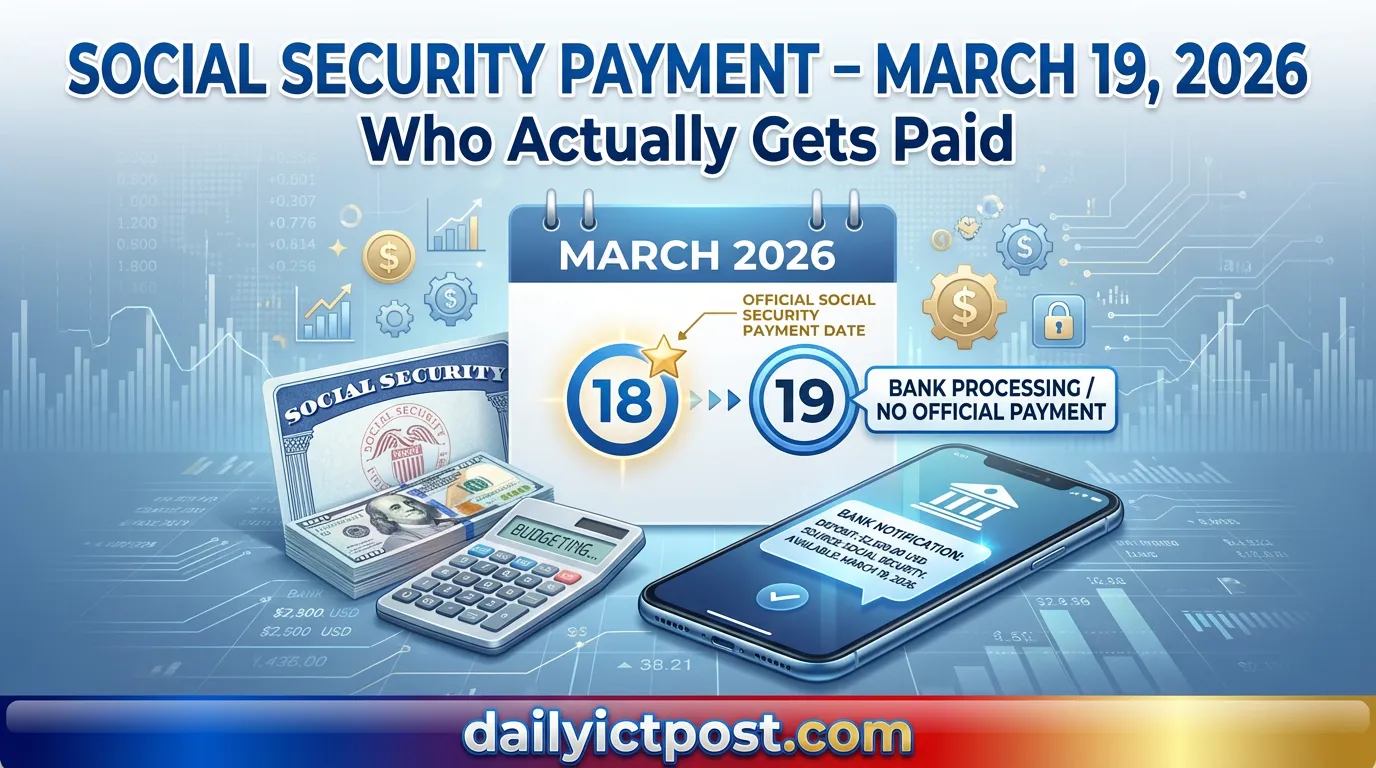 Who Gets Social Security Payment March 19 2026 Exact March 2026 Dates by Birth Date + 2.8% COLA
