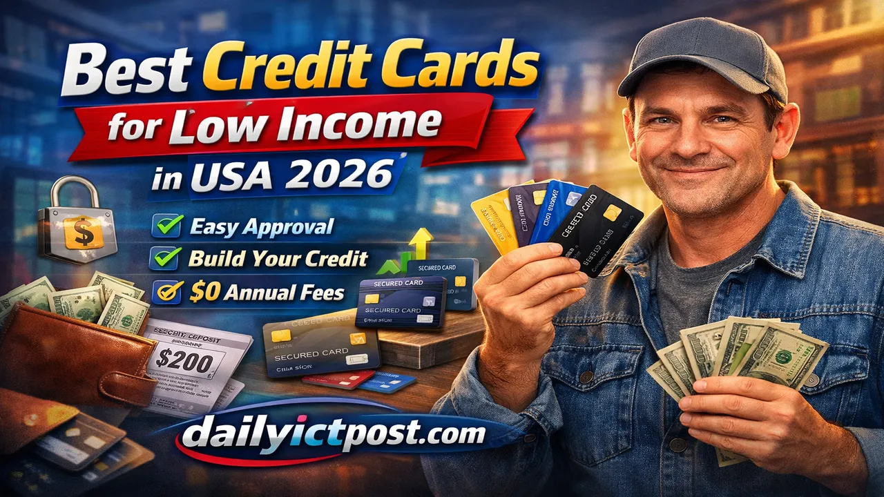 Best Credit Cards for Low Income USA 2026 (Easy Approval + $0 Fees)