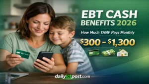 EBT Cash Assistance Amount USA 2026 EBT Cash Benefits by State