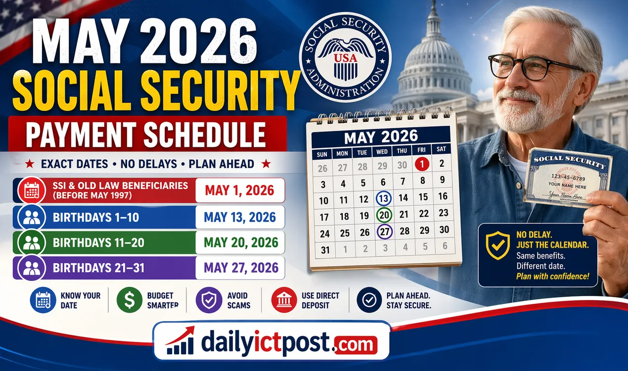 [UPDATED] Don’t Miss Your Exact Date - MAY Social Security Payment Schedule 2026 in the USA Revealed