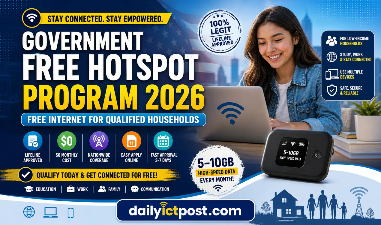 Best Government Free Hotspot Program 2026 (100% Free Internet Guide + How to Apply Fast)”