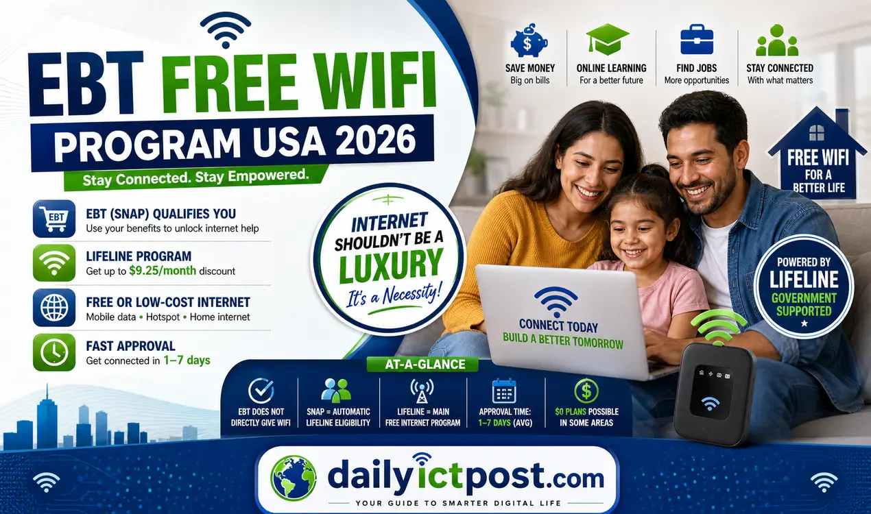 EBT Free WiFi Program USA 2026- How to Get Free Internet with SNAP Benefits