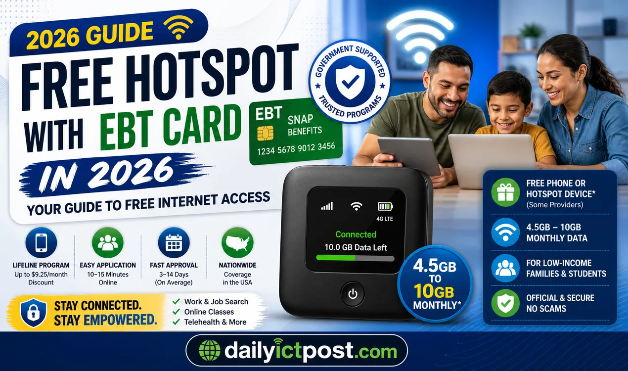 Free Hotspot with EBT Card 2026 |The Complete Guide to Getting Free Internet