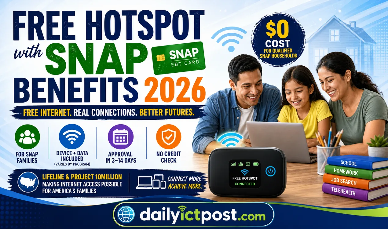 Free Hotspot with SNAP Benefits 2026 How to Get Internet Without Paying