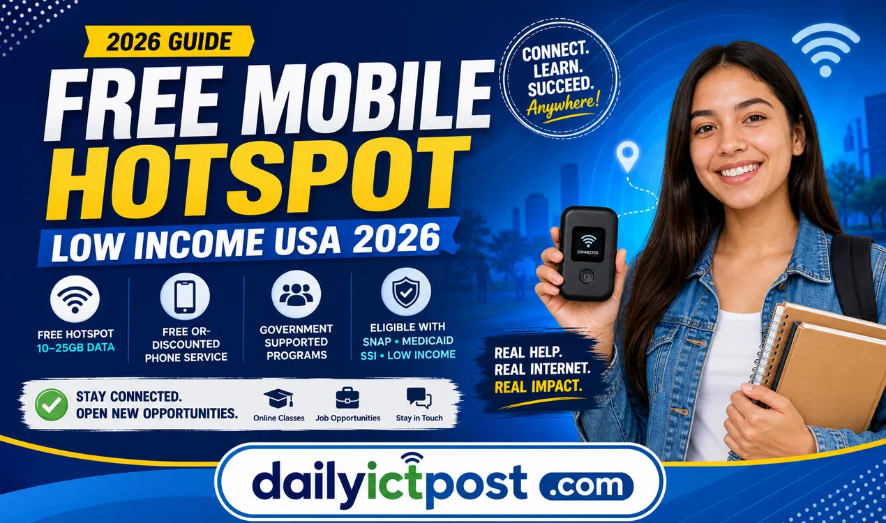 Free Mobile Hotspot Low Income USA 2026 Avoid Mistakes & Get Approved Fast at 0$