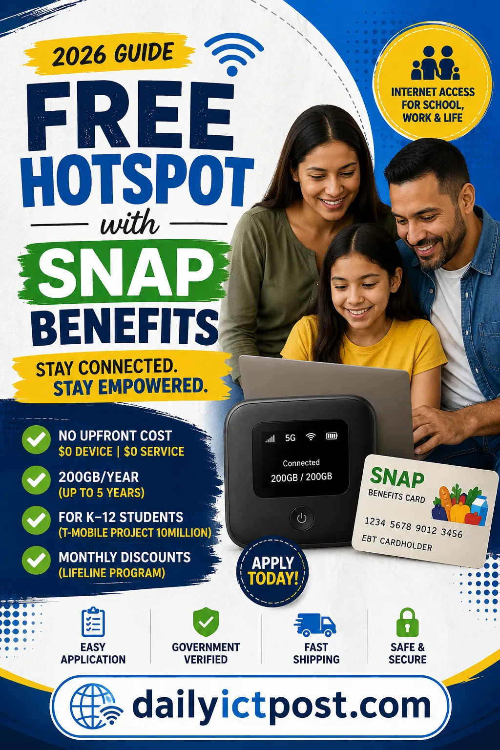 Free Hotspot with SNAP Benefits 2026 USA