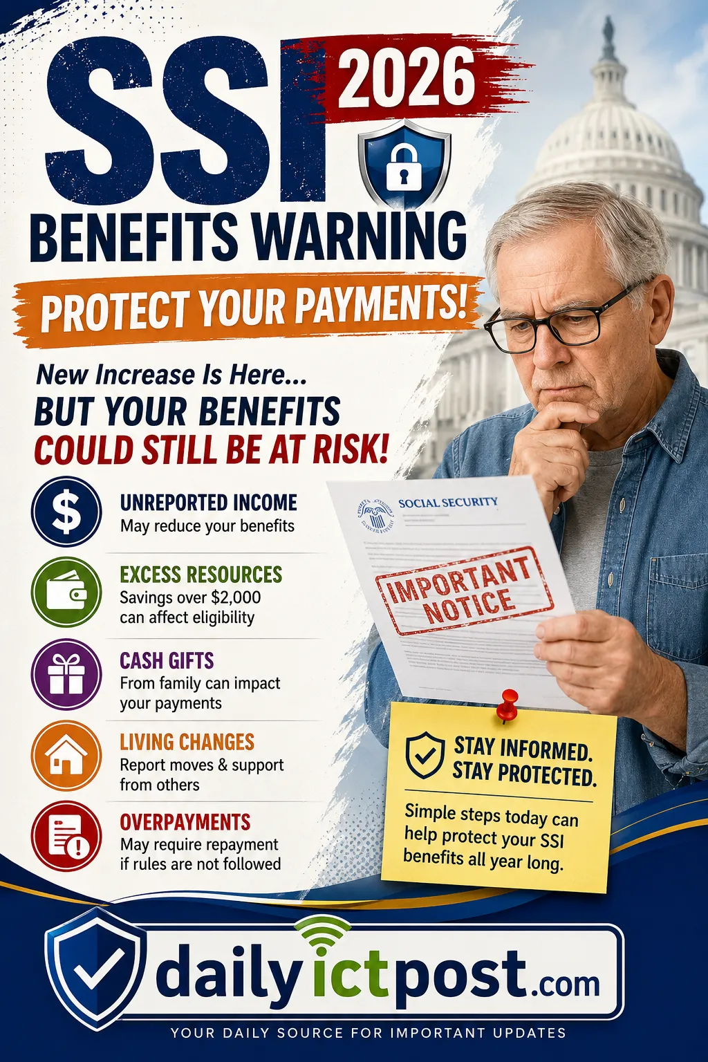 The Mistakes That Could Cost You Your Check - SSI Benefits Warning 2026