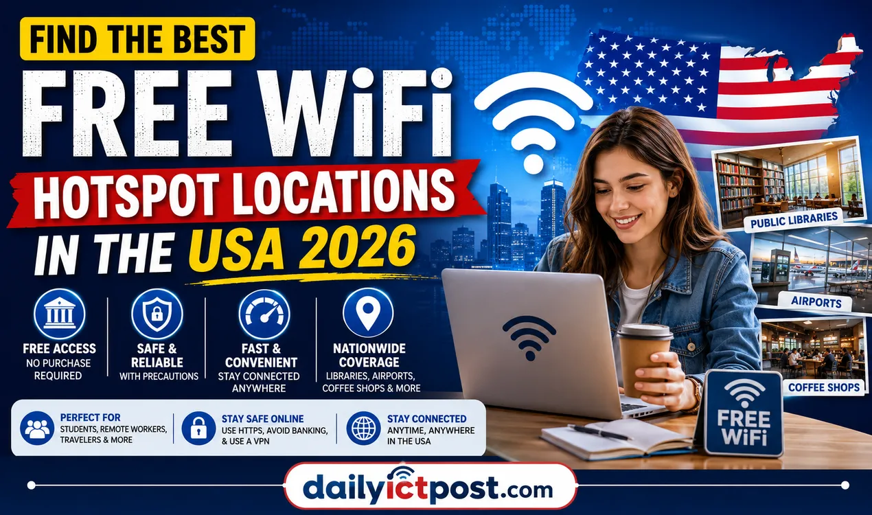 Unlimited Free WiFi Hotspot Locations in the USA 2026 - Get Fast Internet Near You