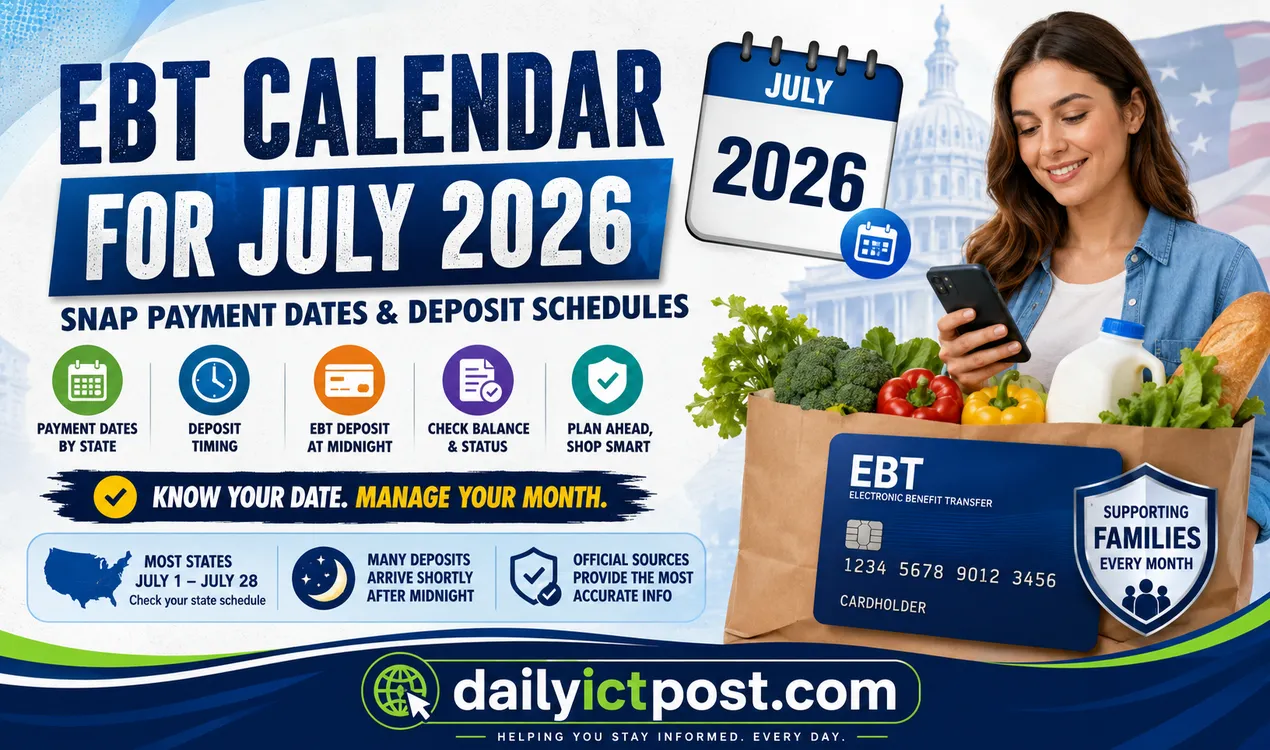 [Upcoming] Best EBT Calendar for July 2026 - Full SNAP Payment Schedule