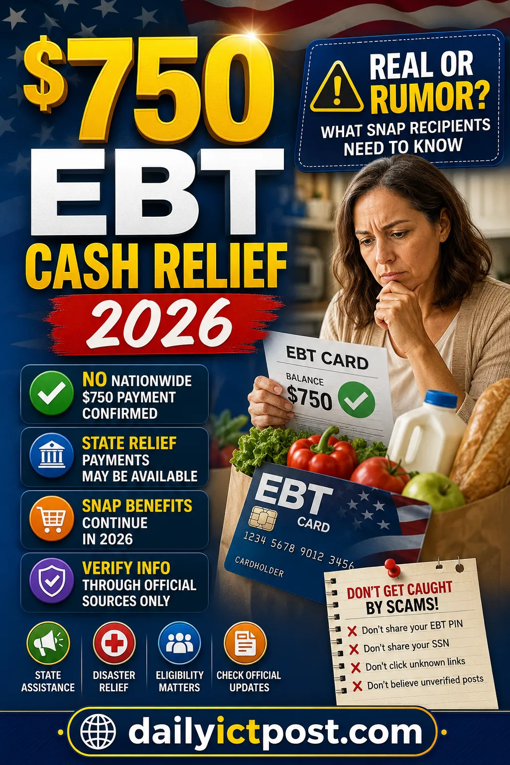 What SNAP Recipients Need to Know - $750 EBT Cash Relief 2026