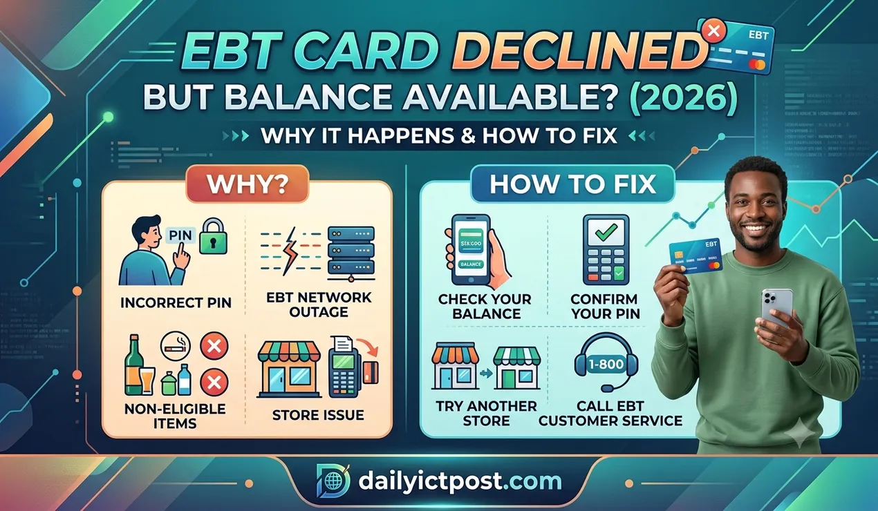 EBT Card Declined but Balance Available 2026 Here's How to Fix It